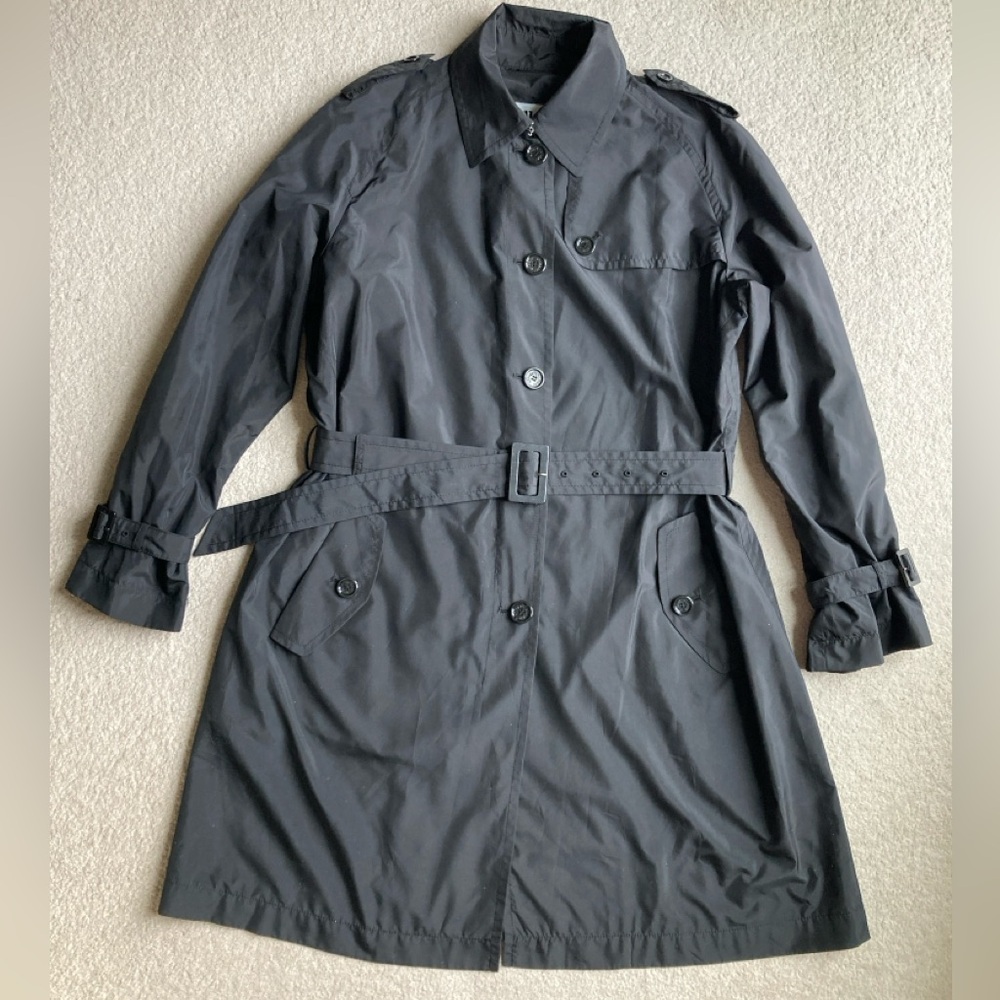 allegri packable silk trench jacket